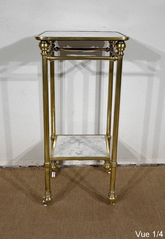 Desserte en Marbre et Laiton, Art Déco – 1920