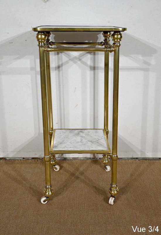 Desserte en Marbre et Laiton, Art Déco – 1920
