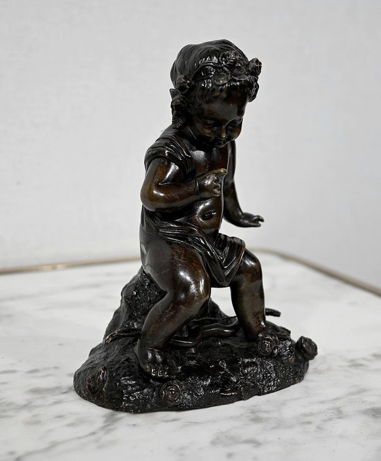 Bronzo "Putto con arco" - XIX secolo