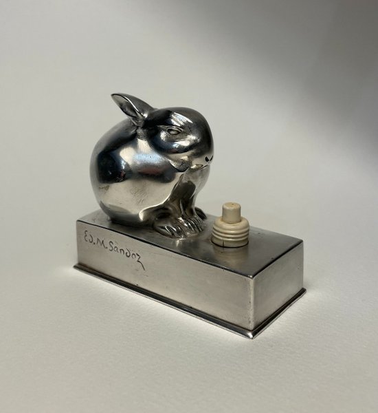 Bronze ArtDeco ''Lapin Bijou'' SANDOZ / SUSSE Frères (sonnette)