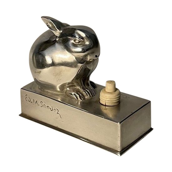 Bronze ArtDeco ''Lapin Bijou'' SANDOZ / SUSSE Frères (sonnette)
