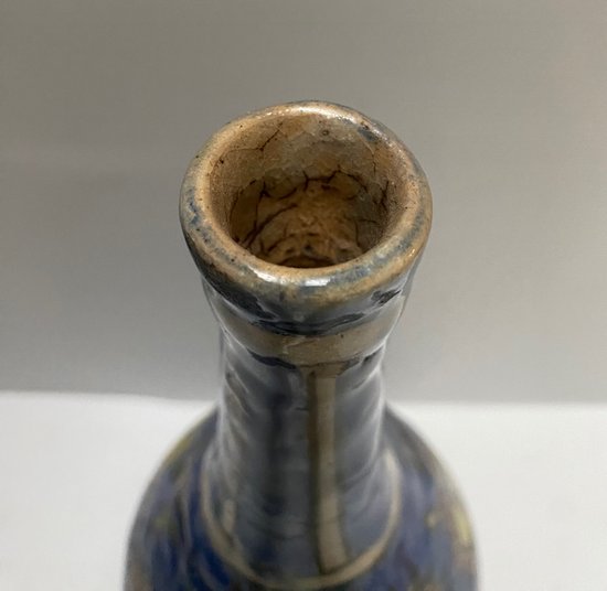 PAINTED GLAZED TERRACOTTA VASE