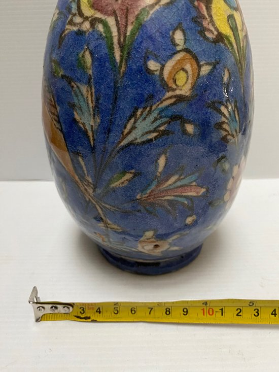 PAINTED GLAZED TERRACOTTA VASE