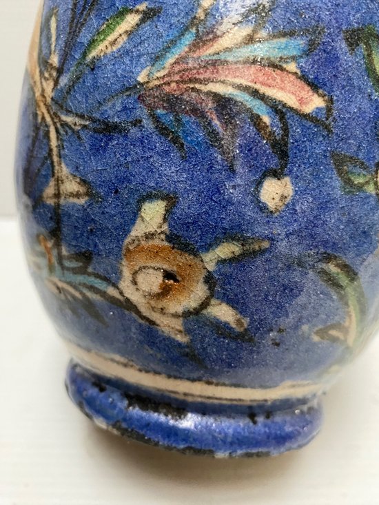PAINTED GLAZED TERRACOTTA VASE