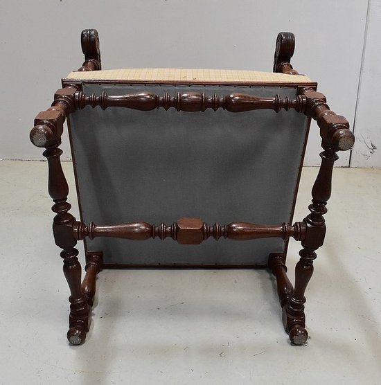 Paire de Fauteuils en Chêne Clair, style Louis XIII / Louis XIV - Début XXe