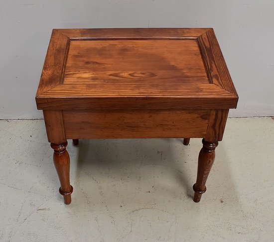 Small Bidet in Pitchpin, Louis-Philippe period - End of XIXth century