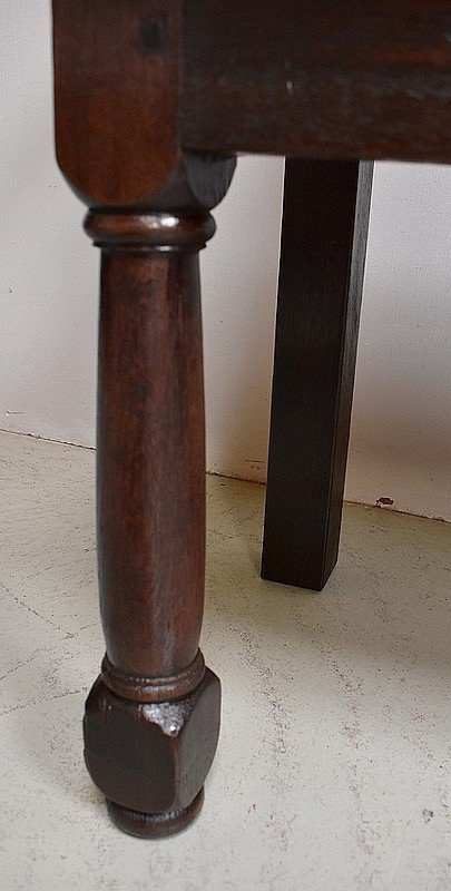 Petite Banquette avec dossier en Chêne, style Louis XIV - XIXe