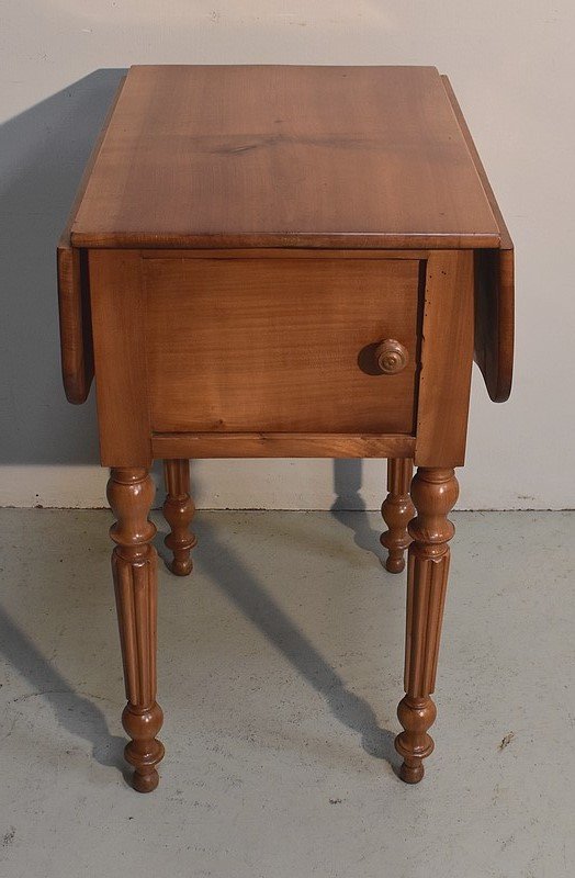 Petite Table de Salon à volets en Merisier massif, époque Louis-Philippe - XIXe