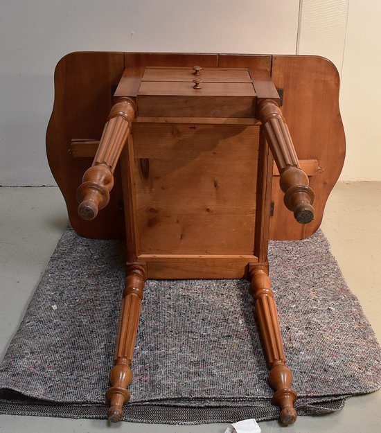 Petite Table de Salon à volets en Merisier massif, époque Louis-Philippe - XIXe