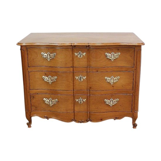 Commode de Port Nantaise en Acajou Jaune de Saint-Martin, époque Louis XV – XVIIIe