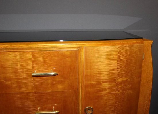 Credenza in legno chiaro d'epoca Art Déco 1930 circa