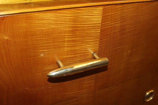 Credenza in legno chiaro d'epoca Art Déco 1930 circa