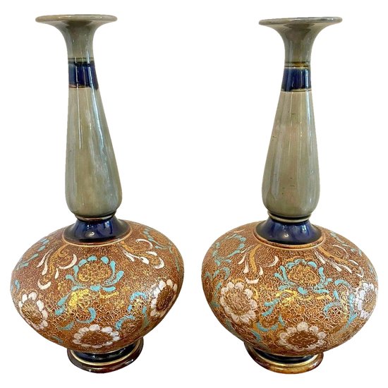 Vases Antiques de Royal Doulton, Set de 2