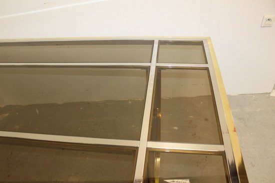 Dining Table And Chrome And Brass By Romeo Rega About 1970