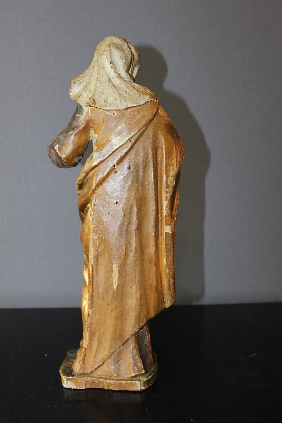 Sculpture of a Saint in Polychromed and Gilded Wood XVIII