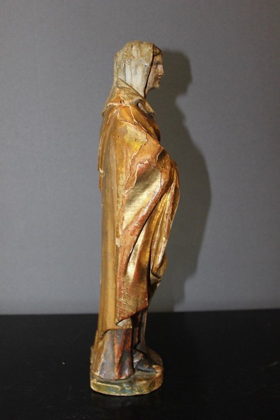 Sculpture of a Saint in Polychromed and Gilded Wood XVIII