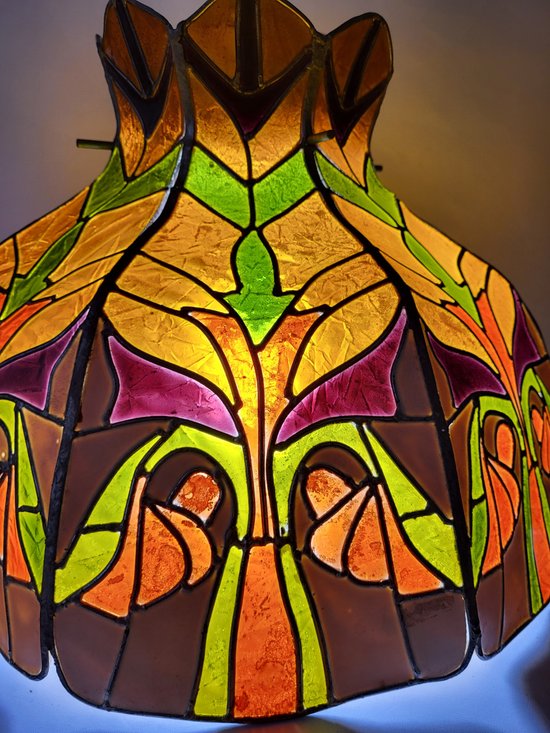 Important Tiffany Hanging lamp D.45 cm Art nouveau