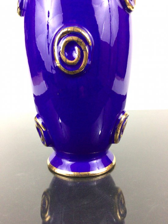Vase in earthenware of Longwy Art Deco