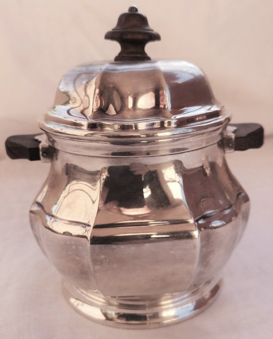 CHRISTOFLE art deco caffè servizio da tè collare in argento massiccio