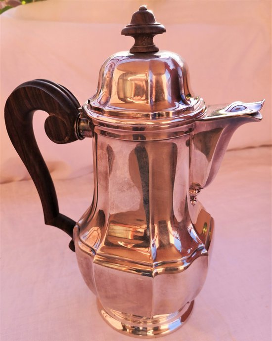 CHRISTOFLE art deco caffè servizio da tè collare in argento massiccio