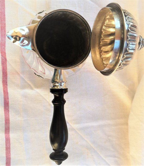 Solid silver jug / chocolate maker punch neck brace model dimensions "Tors"
