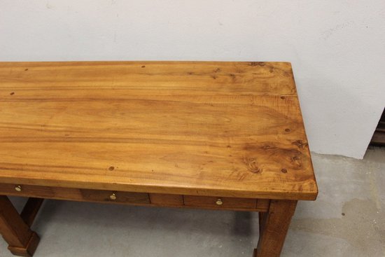 Grande Table De Communauté En Noyer Et Chêne XIX