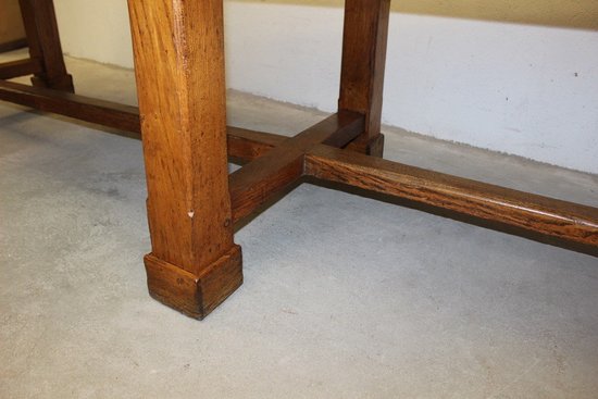 Grande Table De Communauté En Noyer Et Chêne XIX