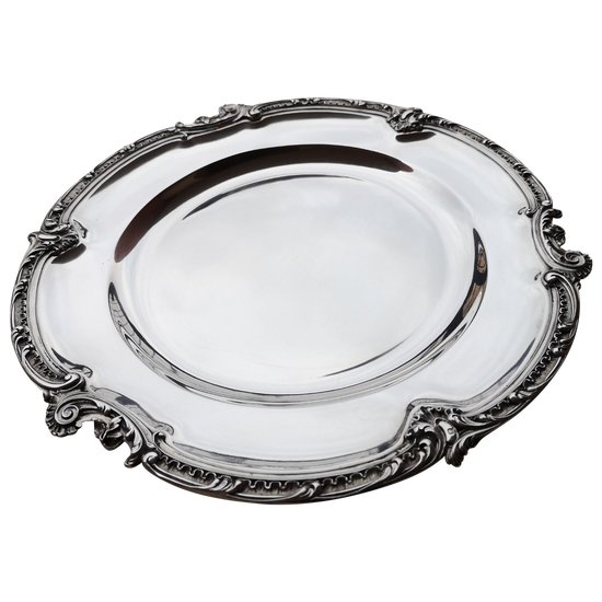 Round and hollow dish in solid silver neck brace Cailar Bayard (ref D 0097)