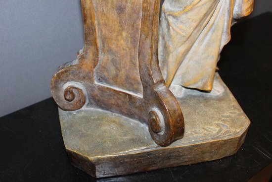 Terracotta policroma raffigurante una donna 1900 ca.