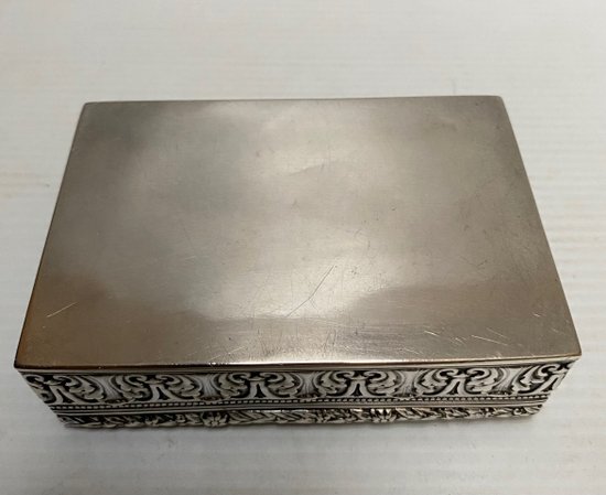 SOLID SILVER BOX XIXTH CENTURY