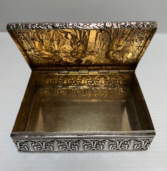 SOLID SILVER BOX XIXTH CENTURY