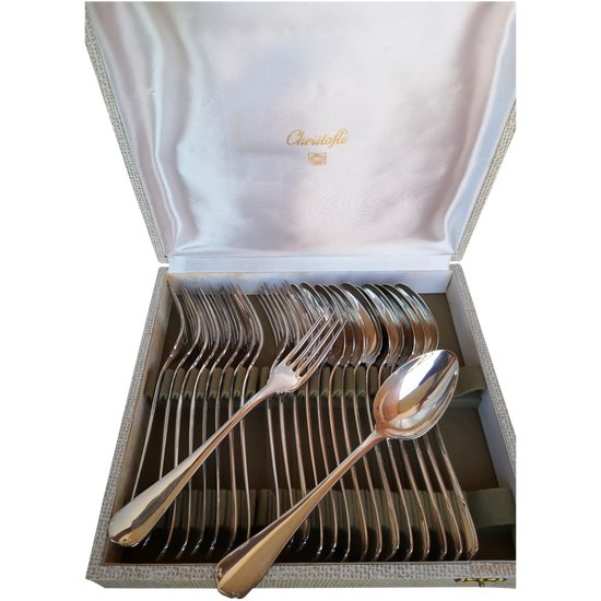 12 silver plated cutlery Japan model Christofle silverware