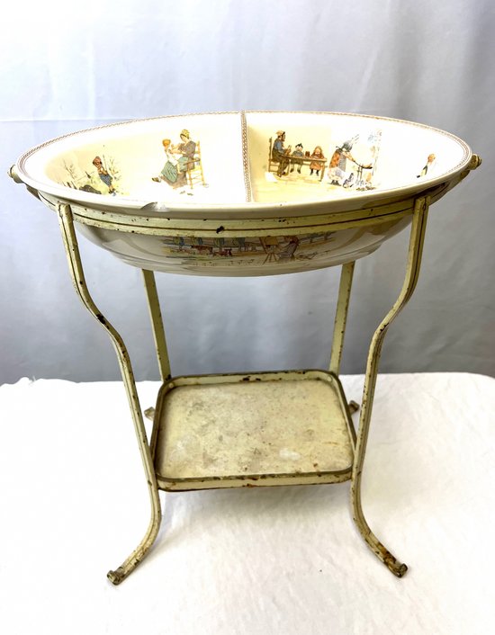 Rare Froment richard Meuble Lavabo De Bébé Ou Jouet Poupée Sarreguemines