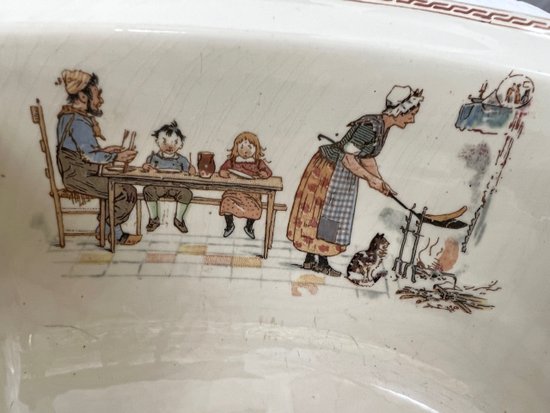 Rare Froment richard Meuble Lavabo De Bébé Ou Jouet Poupée Sarreguemines