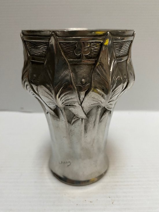 VASO IN PELTRO MASSICCIO ART NOUVEAU