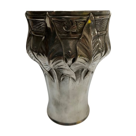 VASO IN PELTRO MASSICCIO ART NOUVEAU