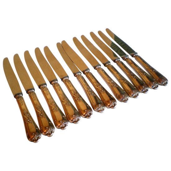 12 Louis XV style table knives