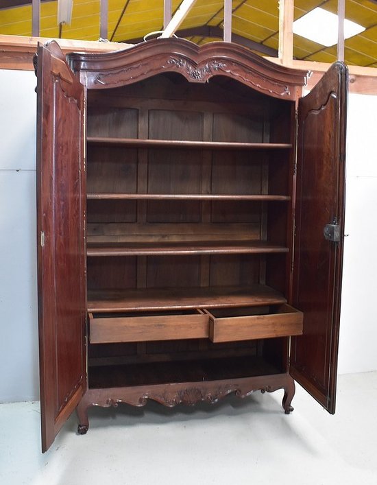 Exceptionnelle Armoire de Port, en Acajou de Cuba, région Nantaise - 1776