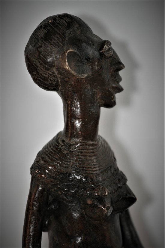 statuette en bronze Sénoufo de Côte D'Ivoire