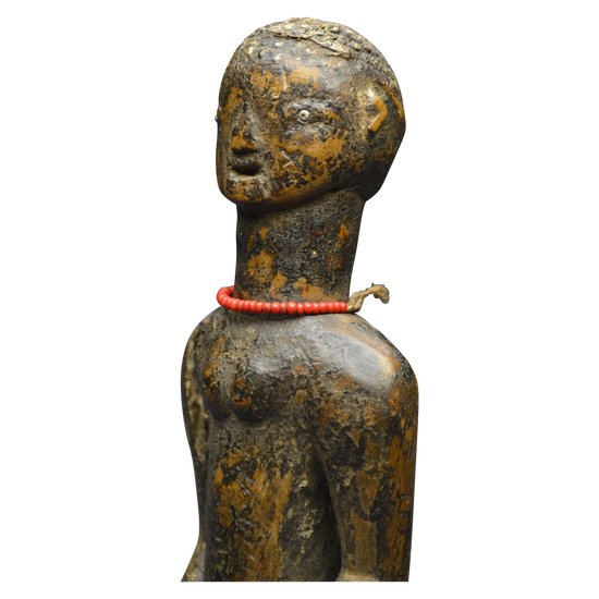 Tanzania, popolo Nyamwezi, Prima metà del XX secolo, Antica statuetta antropomorfa con patina profonda