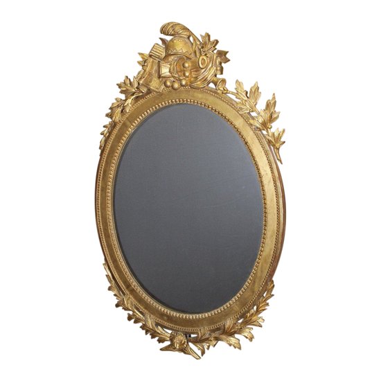 Miroir Louis XVI En Bois Doré Fin XVIII