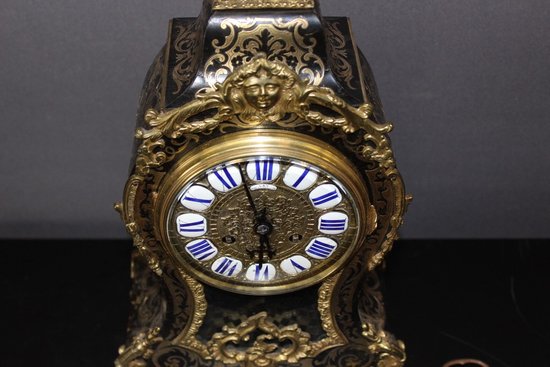 Cartel Louis XV In Tortoise Shell And Brass Marquetry Signed Lay About 1880