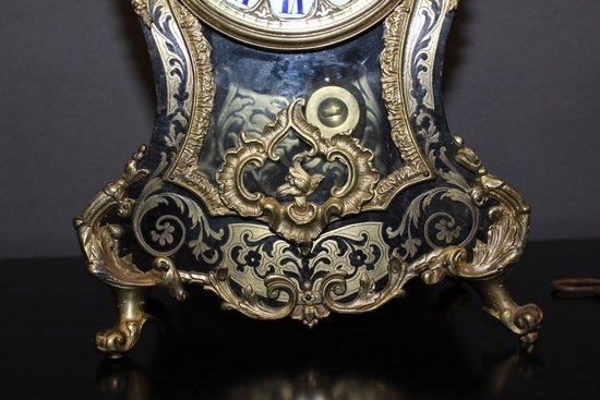 Cartel Louis XV In Tortoise Shell And Brass Marquetry Signed Lay About 1880