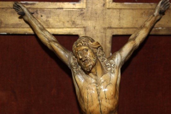 Christ In Ivory XVIII In Its Gilded Wood Frame