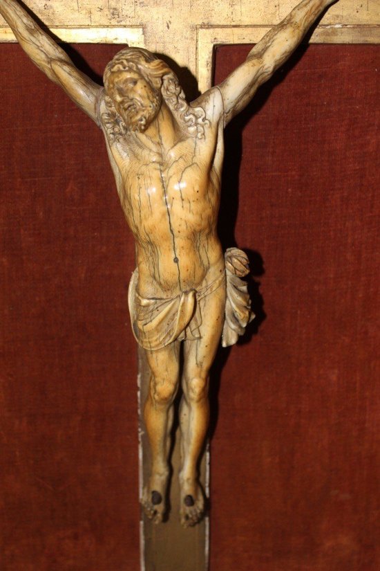 Christ In Ivory XVIII In Its Gilded Wood Frame