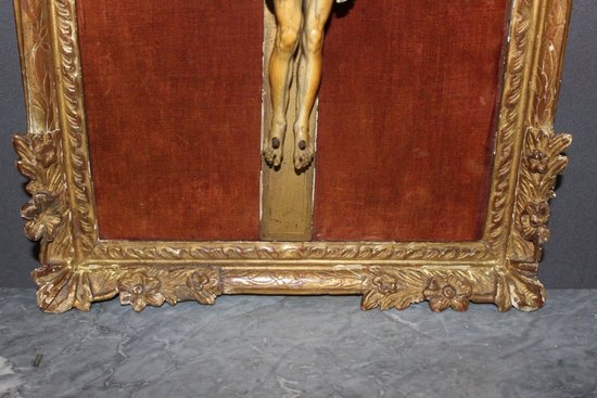 Christ In Ivory XVIII In Its Gilded Wood Frame