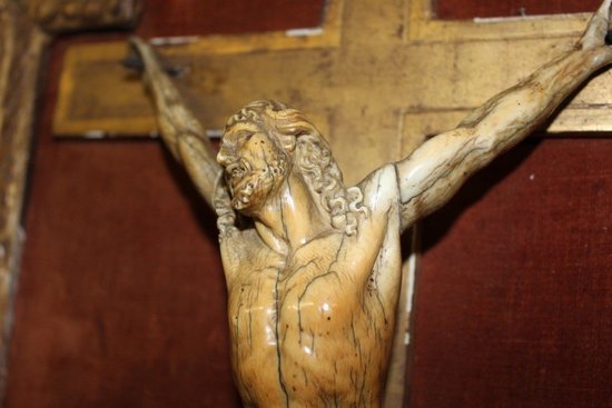 Christ In Ivory XVIII In Its Gilded Wood Frame