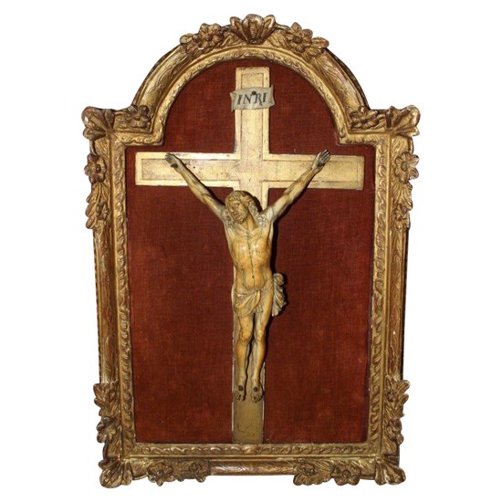 Christ In Ivory XVIII In Its Gilded Wood Frame