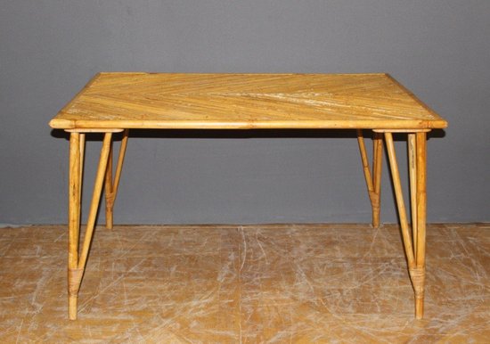 Rattan Table About 1950