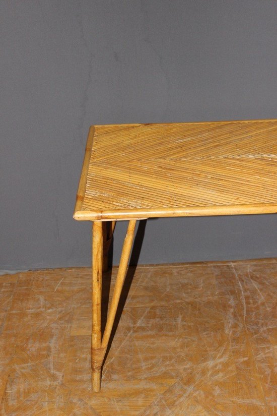 Rattan Table About 1950